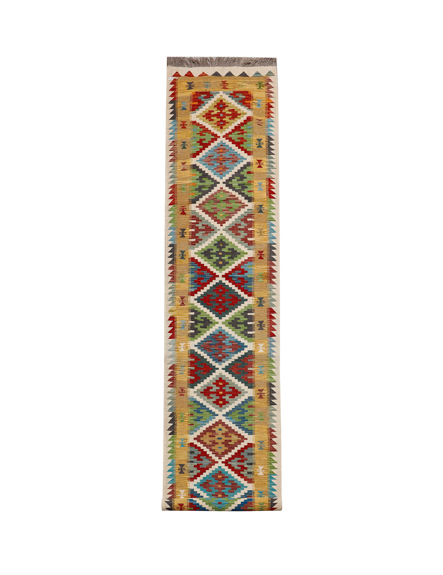 Afghan Maimana Runner | 80 x 491 cm | Code 16159 — full rug view