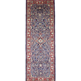 Vintage Arak Runner, top view on white background, hand-knotted wool pile. SKU RR 30663.