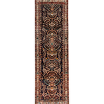 Persian Lilihan runner rug with ornate central medallions and multicolor border