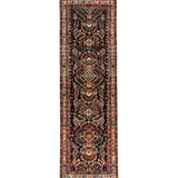 Persian Lilihan runner rug with ornate central medallions and multicolor border