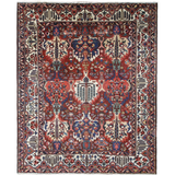 Vintage Bakhtiari Rug — Cypress Trees & Ruby Red | 10'6" × 13'1" - Rug the Rock - availableBakhtiariFloral