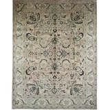 Vintage Tabriz Rug — Cast-Iron Leaves & Shah Abbasi Palmettes | 9'9" × 12'11" - Rug the Rock - availableFloralHand-knotted