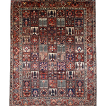 Bakhtiari Rug — Garden Panels in Rust & Indigo | 9'9" × 12'2" - Rug the Rock - availableBakhtiariHand-knotted