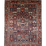 Bakhtiari Rug — Garden Panels in Rust & Indigo | 9'9" × 12'2" - Rug the Rock - availableBakhtiariHand-knotted
