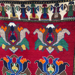 Vintage Qashqai Gabbeh Rug — Shah Abbasi Flowers & Figural Border. Additional original photograph showing the rug's surface, design and weave. SKU 126060035.