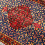 Vintage Ardabil Rug — Cornflower Blue & Ruby Mahi. Additional original photograph showing the rug's surface, design and weave. SKU 52403027.