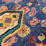 Vintage Ardabil Rug — Cornflower Blue & Ruby Mahi. Additional original photograph showing the rug's surface, design and weave. SKU 52403027.