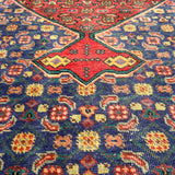 Vintage Ardabil Rug — Cornflower Blue & Ruby Mahi. Additional original photograph showing the rug's surface, design and weave. SKU 52403027.