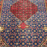 Vintage Ardabil Rug — Cornflower Blue & Ruby Mahi. Additional original photograph showing the rug's surface, design and weave. SKU 52403027.