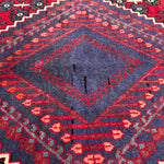 Vintage Joshaqan Rug — Crimson & Indigo Toranj Medallion. Additional original photograph showing the rug's surface, design and weave. SKU 52405040.