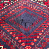 Vintage Joshaqan Rug — Crimson & Indigo Toranj Medallion. Additional original photograph showing the rug's surface, design and weave. SKU 52405040.
