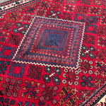 Vintage Joshaqan Rug — Crimson & Indigo Toranj Medallion. Additional original photograph showing the rug's surface, design and weave. SKU 52405040.