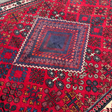 Vintage Joshaqan Rug — Crimson & Indigo Toranj Medallion. Additional original photograph showing the rug's surface, design and weave. SKU 52405040.