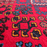 Vintage Joshaqan Rug — Crimson & Indigo Toranj Medallion. Additional original photograph showing the rug's surface, design and weave. SKU 52405040.