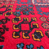 Vintage Joshaqan Rug — Crimson & Indigo Toranj Medallion. Additional original photograph showing the rug's surface, design and weave. SKU 52405040.
