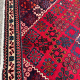 Vintage Joshaqan Rug — Crimson & Indigo Toranj Medallion. Additional original photograph showing the rug's surface, design and weave. SKU 52405040.