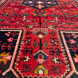 Vintage Tuyserkan Rug — Scarlet & Indigo Star Medallion. Additional original photograph showing the rug's surface, design and weave. SKU 52501024.