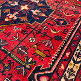 Vintage Tuyserkan Rug — Scarlet & Indigo Star Medallion. Additional original photograph showing the rug's surface, design and weave. SKU 52501024.