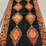 Luri Rug — Copper Diamonds on Charcoal. Additional original photograph showing the rug's surface, design and weave. SKU 52501052.