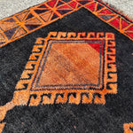 Luri Rug — Copper Diamonds on Charcoal. Additional original photograph showing the rug's surface, design and weave. SKU 52501052.