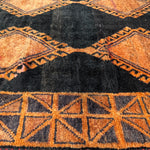 Luri Rug — Copper Diamonds on Charcoal. Additional original photograph showing the rug's surface, design and weave. SKU 52501052.