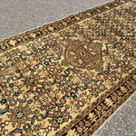 Vintage Hosseinabad Runner — Ivory & Walnut Herati. Additional original photograph showing the rug's surface, design and weave. SKU 52507071.