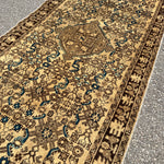 Vintage Hosseinabad Runner — Ivory & Walnut Herati. Additional original photograph showing the rug's surface, design and weave. SKU 52507071.