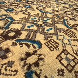 Vintage Hosseinabad Runner — Ivory & Walnut Herati. Additional original photograph showing the rug's surface, design and weave. SKU 52507071.