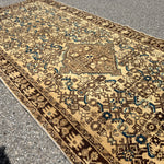 Vintage Hosseinabad Runner — Ivory & Walnut Herati. Additional original photograph showing the rug's surface, design and weave. SKU 52507071.