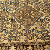 Vintage Hosseinabad Runner — Ivory & Walnut Herati. Additional original photograph showing the rug's surface, design and weave. SKU 52507071.