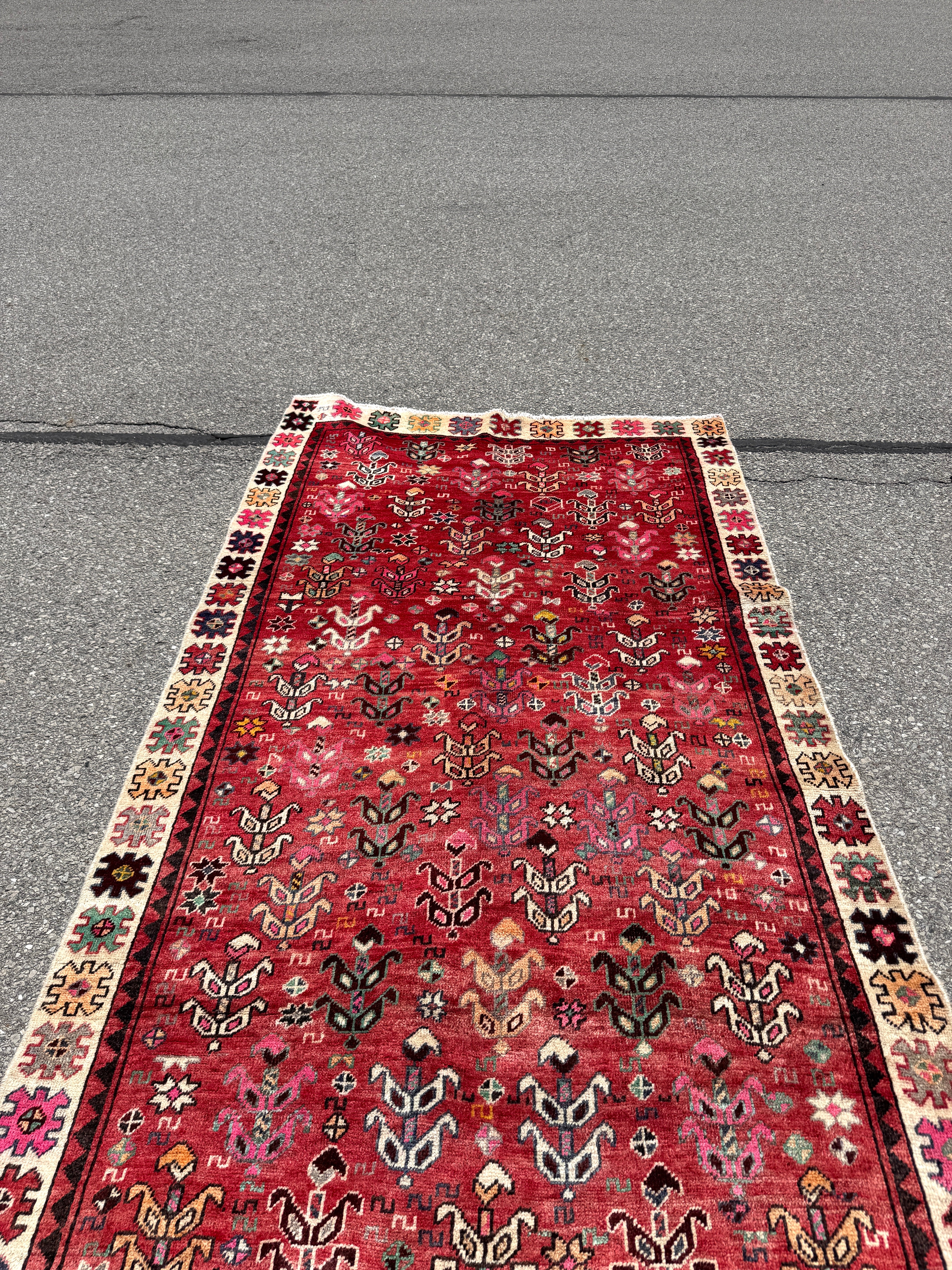 Vintage Baluch Rug — Persimmon Orchard & Ivory Border. Additional original photograph showing the rug's surface, design and weave. SKU 52507092.