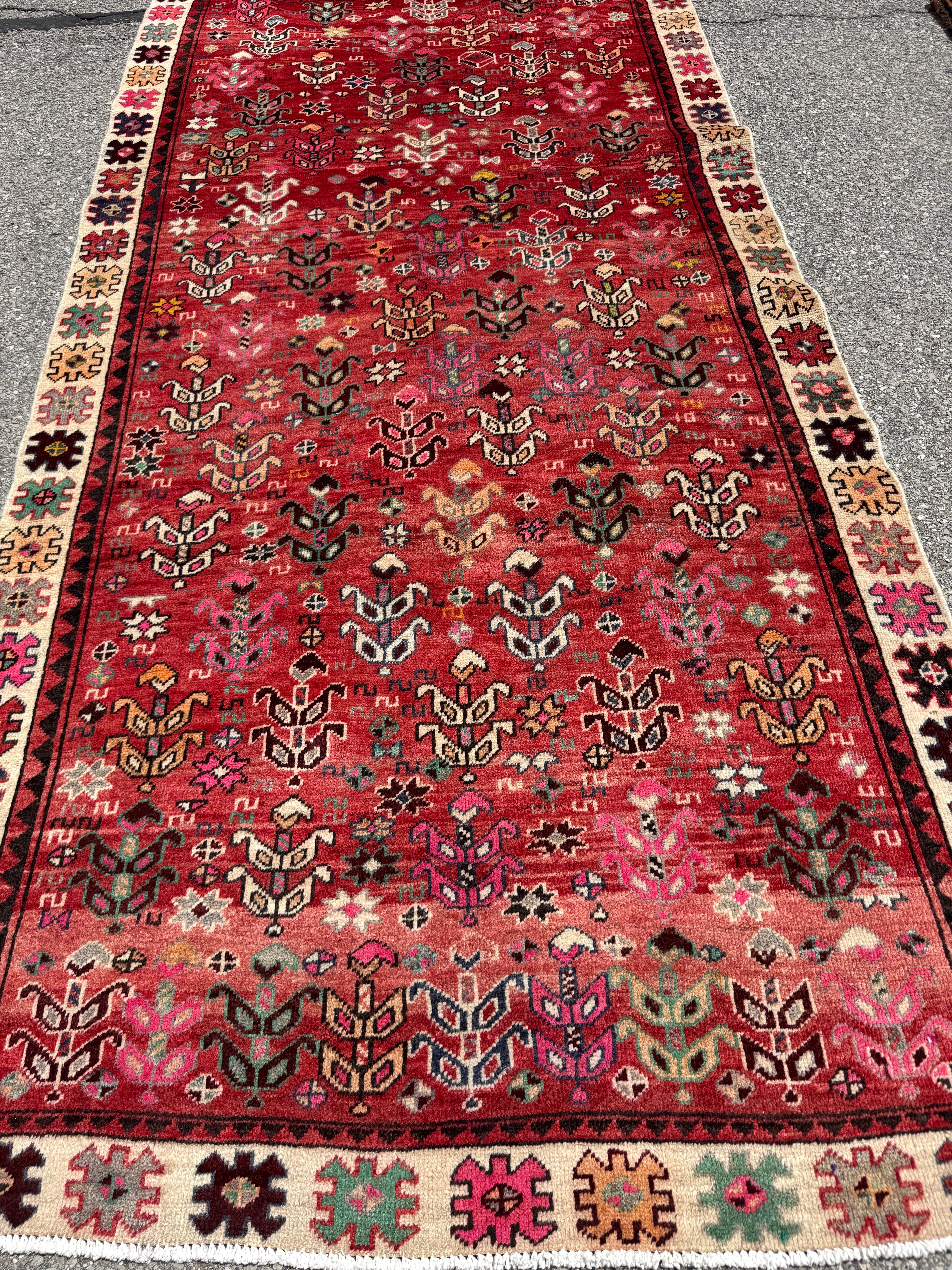 Vintage Baluch Rug — Persimmon Orchard & Ivory Border. Additional original photograph showing the rug's surface, design and weave. SKU 52507092.