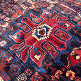 Vintage Nahavand Rug — Burnt Sienna & Indigo Village Motifs. Additional original photograph showing the rug's surface, design and weave. SKU 52507103.