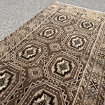 Baluch Rug — Walnut & Ivory Octagonal Motifs. Additional original photograph showing the rug's surface, design and weave. SKU 52507105.