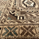 Baluch Rug — Walnut & Ivory Octagonal Motifs. Additional original photograph showing the rug's surface, design and weave. SKU 52507105.
