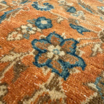 Vintage Kashan Rug — Terracotta & Soft Blue Florals. Additional original photograph showing the rug's surface, design and weave. SKU 52510112.