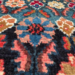 Hamadan Runner — Jewel-Tone Floral Rows on Indigo. Additional original photograph showing the rug's surface, design and weave. SKU 52510133.
