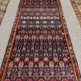 Hamadan Runner — Jewel-Tone Floral Rows on Indigo. Additional original photograph showing the rug's surface, design and weave. SKU 52510133.