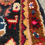 Hamadan Runner — Jewel-Tone Floral Rows on Indigo. Additional original photograph showing the rug's surface, design and weave. SKU 52510133.