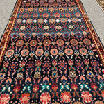Hamadan Runner — Jewel-Tone Floral Rows on Indigo. Additional original photograph showing the rug's surface, design and weave. SKU 52510133.