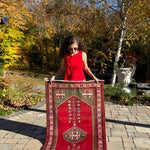 Abadeh Rug — Crimson & Forest Green Open Field. Additional original photograph showing the rug's surface, design and weave. SKU 52510138.