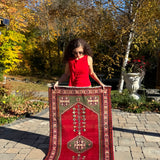 Abadeh Rug — Crimson & Forest Green Open Field. Additional original photograph showing the rug's surface, design and weave. SKU 52510138.