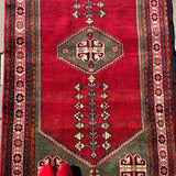 Abadeh Rug — Crimson & Forest Green Open Field. Additional original photograph showing the rug's surface, design and weave. SKU 52510138.