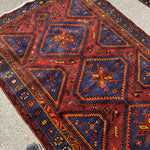 Hamadan Rug — Three Medallions on Wine Red. Additional original photograph showing the rug's surface, design and weave. SKU 52510140.