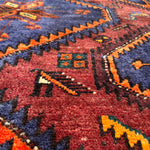 Hamadan Rug — Three Medallions on Wine Red. Additional original photograph showing the rug's surface, design and weave. SKU 52510140.