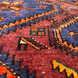 Hamadan Rug — Three Medallions on Wine Red. Additional original photograph showing the rug's surface, design and weave. SKU 52510140.
