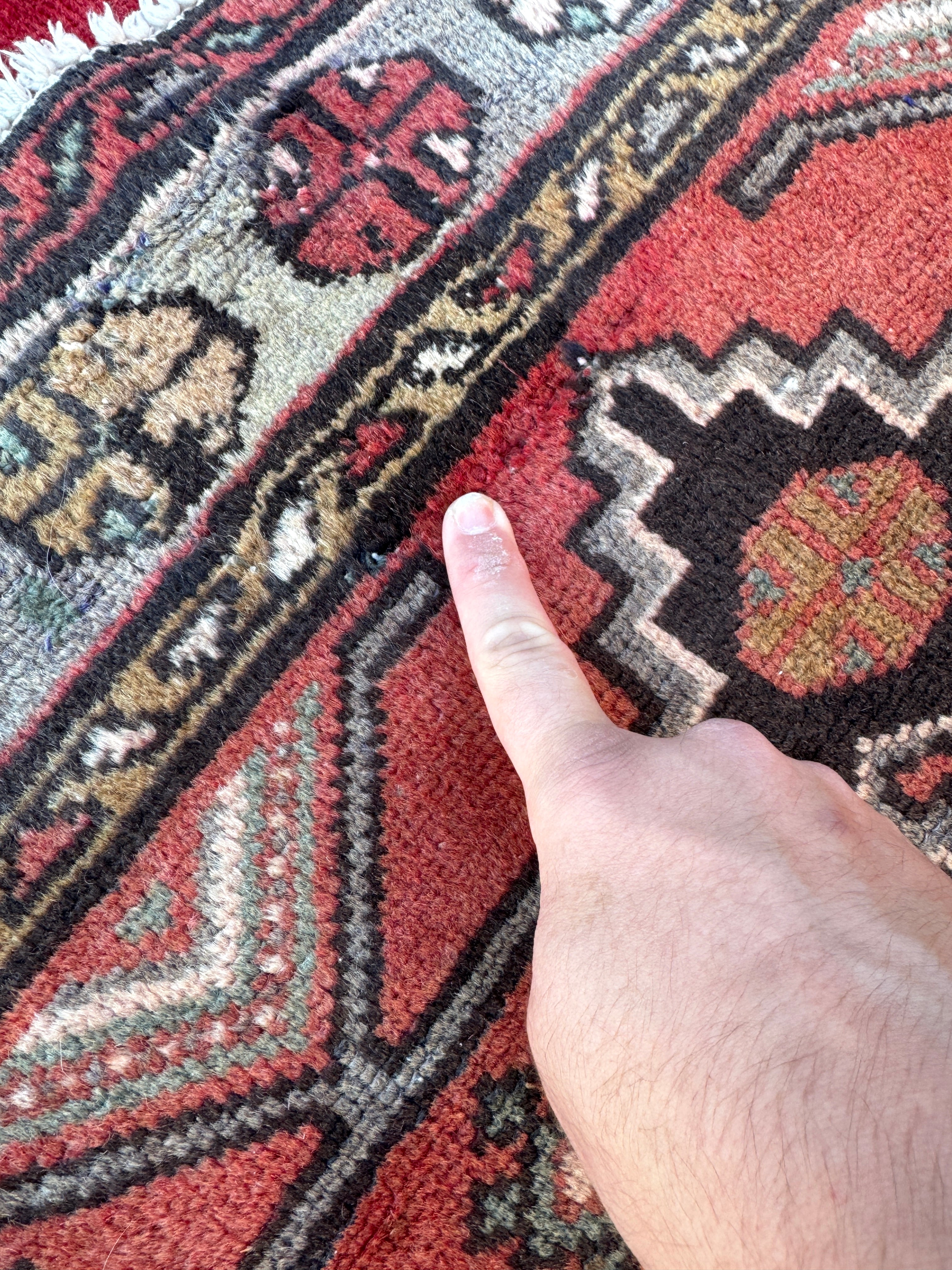 Zanjan Rug — Slate & Terracotta Nested Medallions. Additional original photograph showing the rug's surface, design and weave. SKU 52510141.