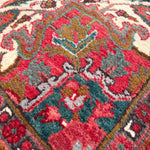 Heriz Rug — Soft Brick Red & Ivory Medallion. Additional original photograph showing the rug's surface, design and weave. SKU 52510146.