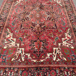 Heriz Rug — Soft Brick Red & Ivory Medallion. Additional original photograph showing the rug's surface, design and weave. SKU 52510146.