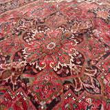 Heriz Rug — Soft Brick Red & Ivory Medallion. Additional original photograph showing the rug's surface, design and weave. SKU 52510146.